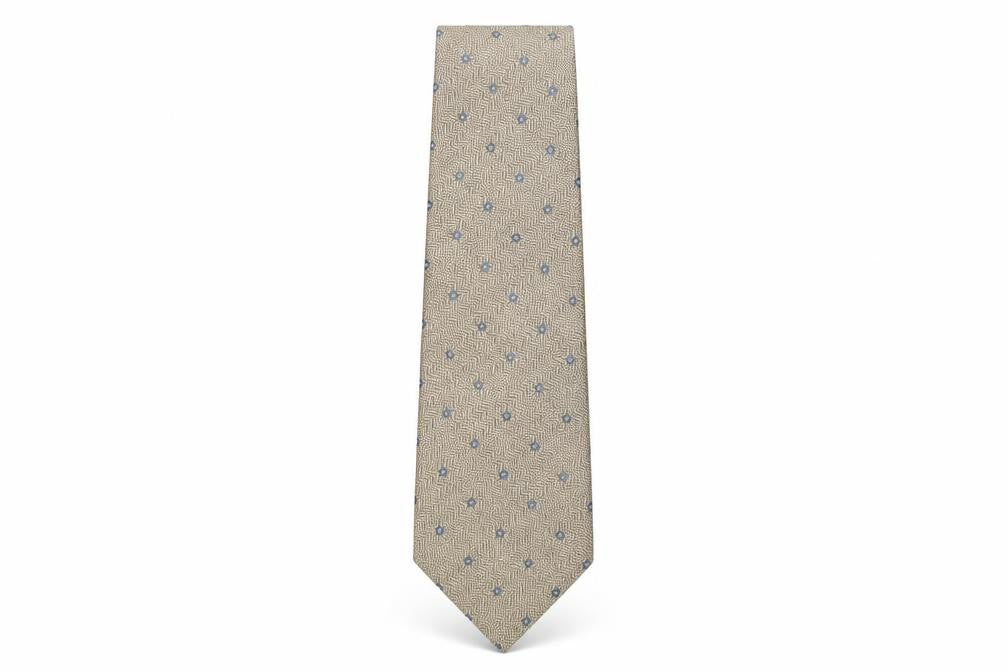 Marks and Spencer Mens Bronze Floral Silk Pointed Tie One Size