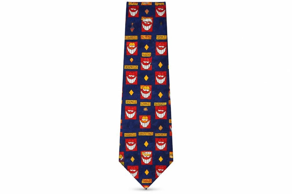 Front view of Marks & Spencer men’s multicoloured geometric polyester pointed tie one size