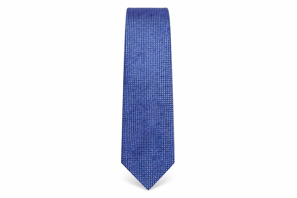 Front view of Next men’s blue geometric polyester pointed tie one size