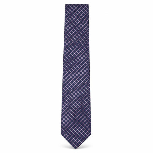 Marks and Spencer Mens Purple Plaids & Checks Silk Pointed Tie One Size