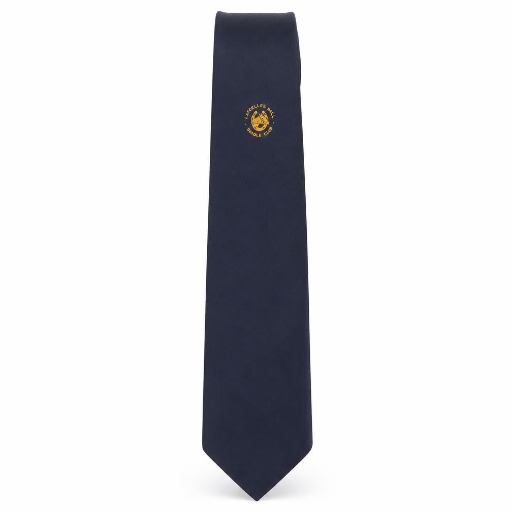 Front view of Insignia Designs men’s blue polyester pointed tie one size