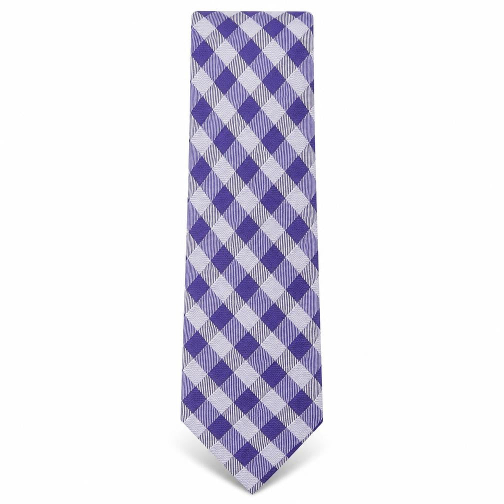 Racing Green  Mens Purple Plaids & Checks Silk Pointed Tie One Size