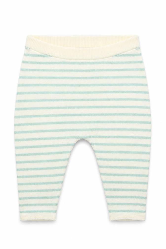 NEXT Boys White Striped Cotton Jogger Trousers Size 3-6 Months