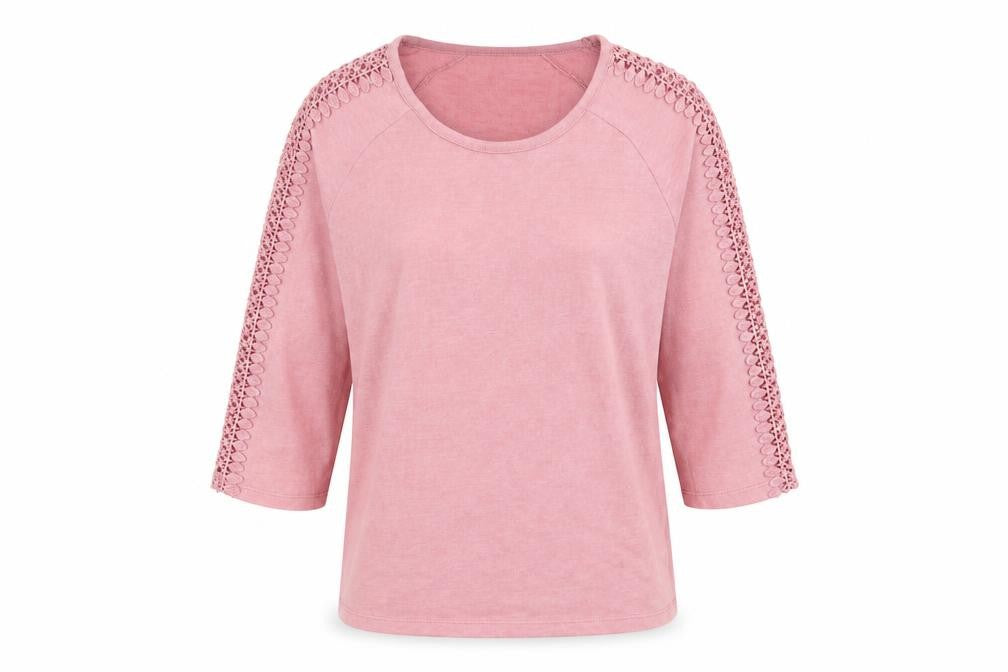 Dunnes Womens Pink Round Neck  Polyester Pullover Jumper Size M