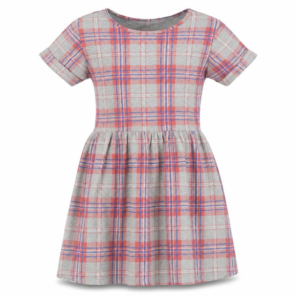 Missi London Womens Grey Check Viscose Fit & Flare  Size 10  Crew Neck Pullover