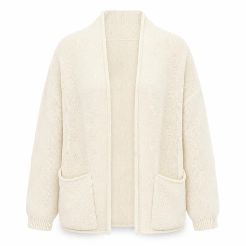 Pull&Bear Womens Ivory Round Neck  Cotton Cardigan Jumper Size 4