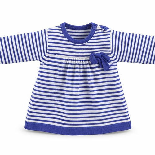 Zara Girls Blue Striped Cotton Jumper Dress  Size 9-12 Months  Round Neck Button