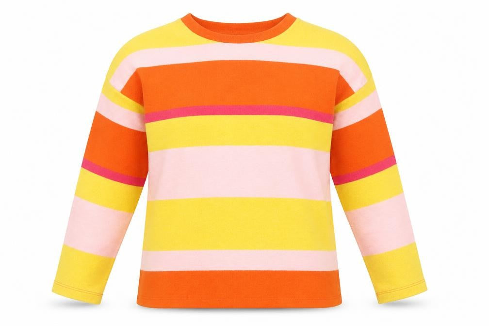 Next Womens Multicoloured Round Neck Striped Polyester Pullover Jumper Size M