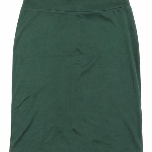 Body Flirt Womens Green  Polyester A-Line Skirt Size S   Zip