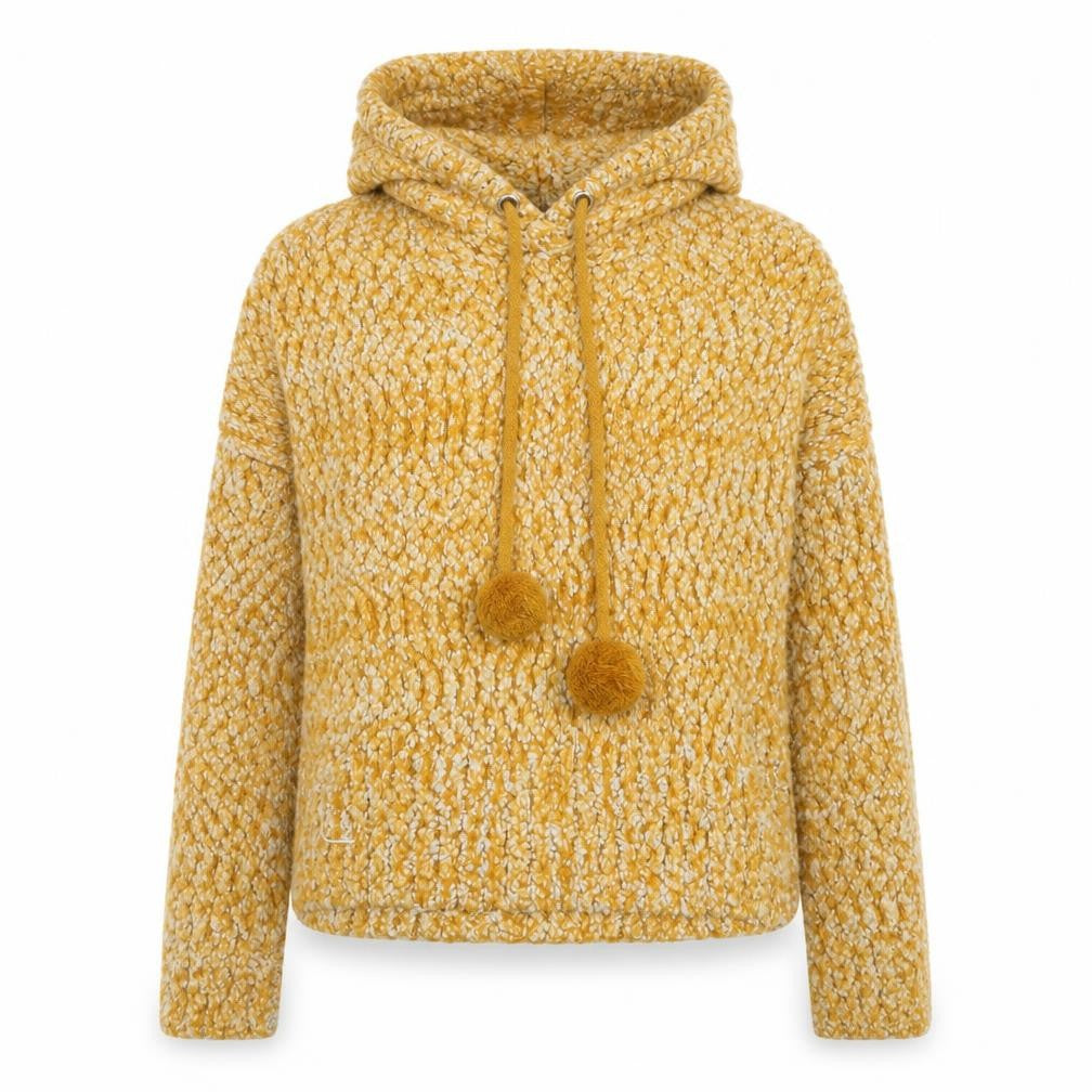 Yet Again  Womens Yellow  Polyester Pullover Hoodie Size S  Pullover