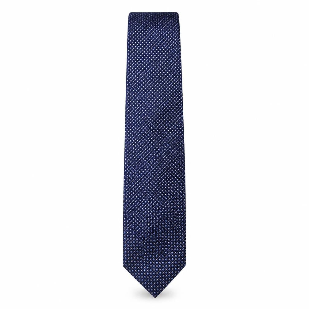 US Polo Assn. Mens Blue Plaids & Checks Silk Pointed Tie One Size