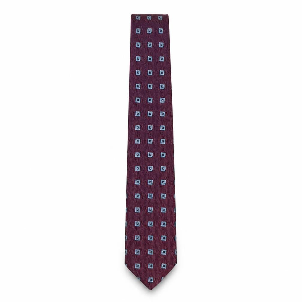 Front view of Michelsons men’s purple geometric polyester pointed tie one size