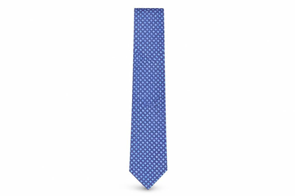 Front view of Next men’s multicoloured plaids & checks silk pointed tie one size
