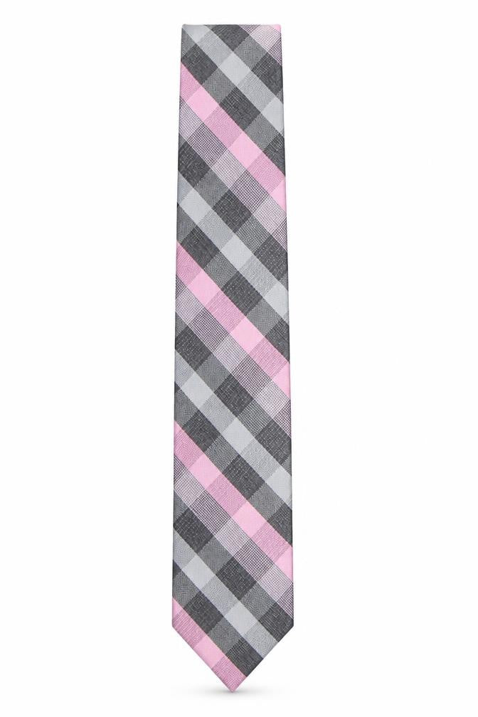 Front view of Van Hausen men’s multicoloured striped polyester pointed tie one size