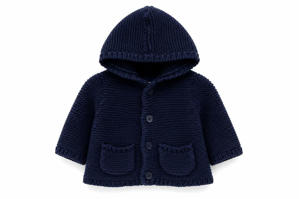 Gap Boys Blue  100% Cotton Cardigan Jumper Size 3-6 Months  Button