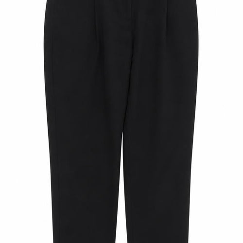 Dorothy Perkins Womens Black  Polyester Trousers  Size 12 L28 in Regular Zip