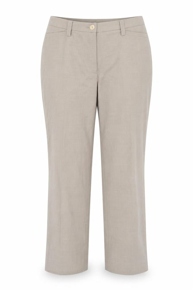 Atelier Gardeur Womens Beige  Polyester Trousers  Size 14 L27 in Regular Zip