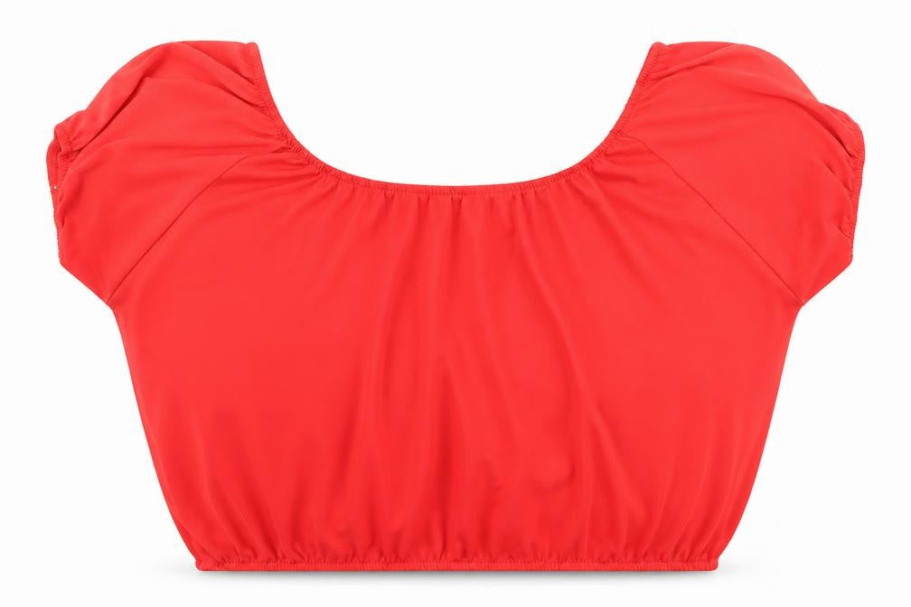 Atmosphere Womens Red  Polyester Basic Blouse Size 12 Off the Shoulder