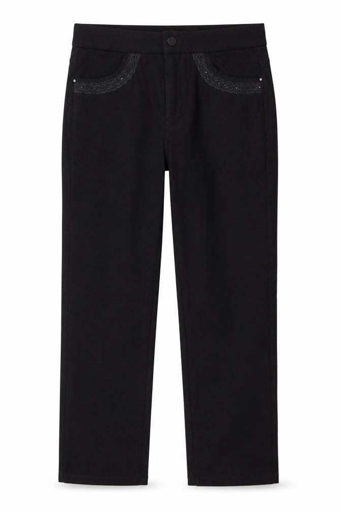 Claudia.c Womens Black  Cotton Jegging Jeans Size 10 L24 in Regular Button