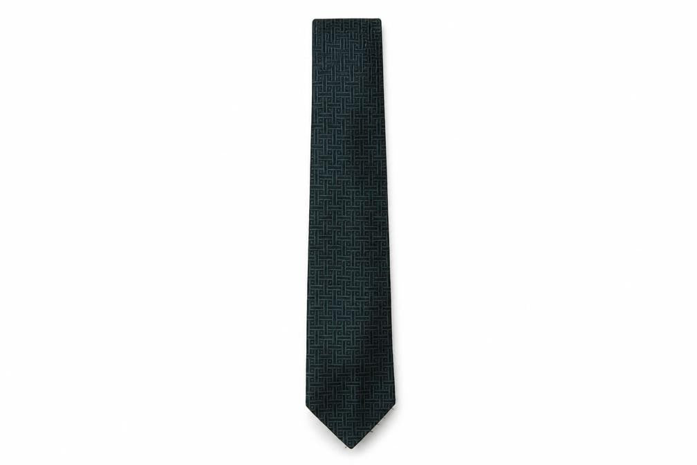 Front view of Marks & Spencer men’s multicoloured geometric polyester pointed tie one size