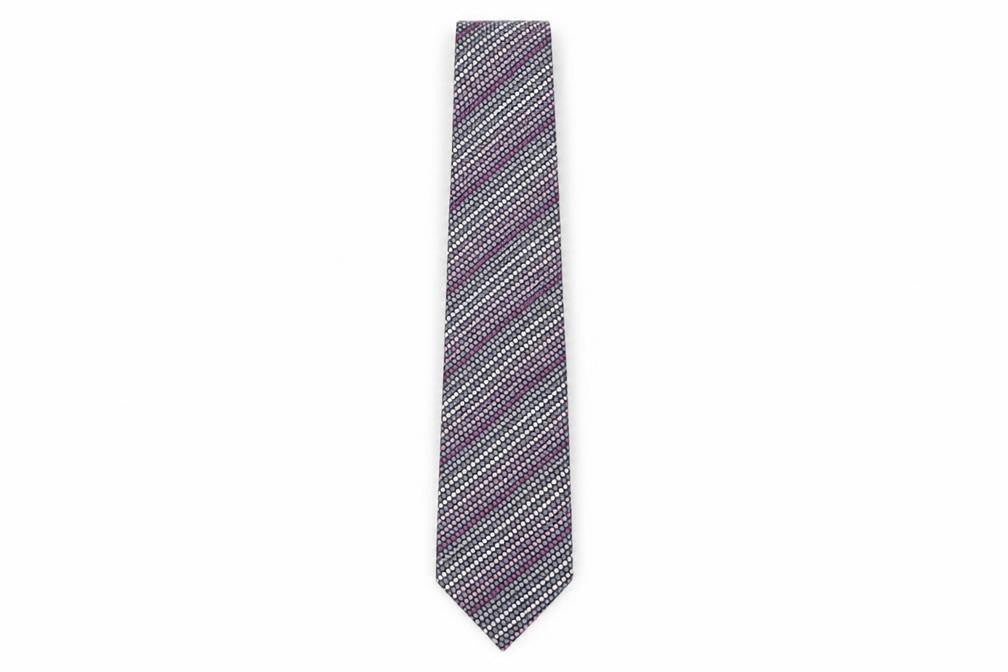 Front view of Autograph men’s multicoloured polka dot silk pointed tie one size