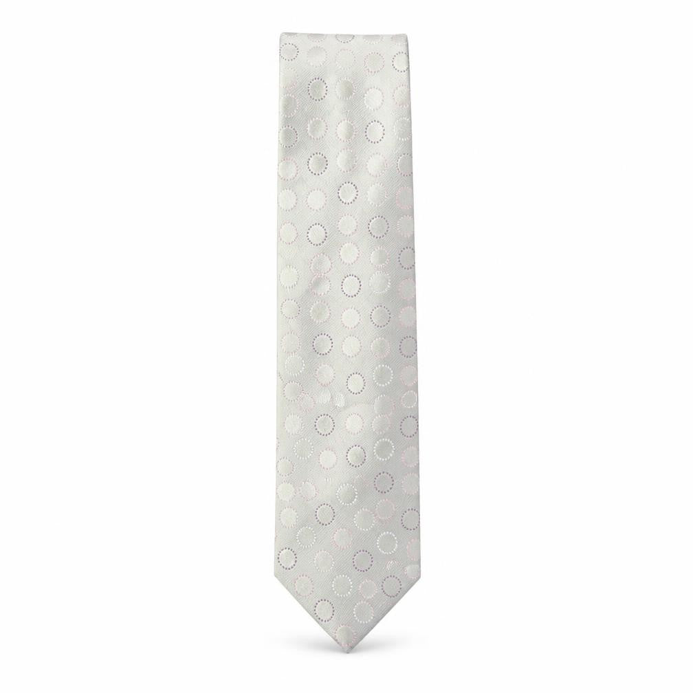 Front view of Greenwoods men’s multicoloured polka dot polyester pointed tie one size