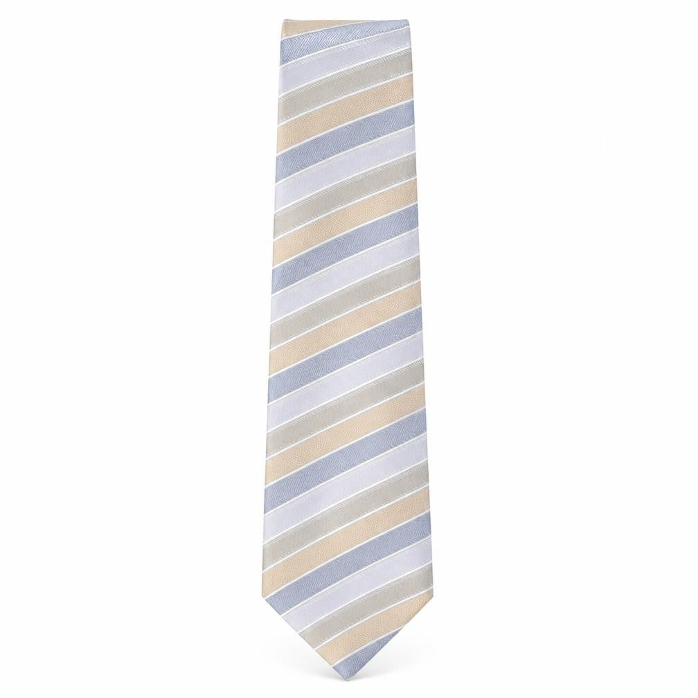Front view of Tie Rack men’s multicoloured striped polyester pointed tie one size
