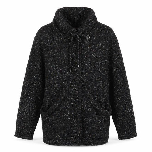 Debenhams Womens Black Roll Neck  Polyester Cardigan Jumper Size 14