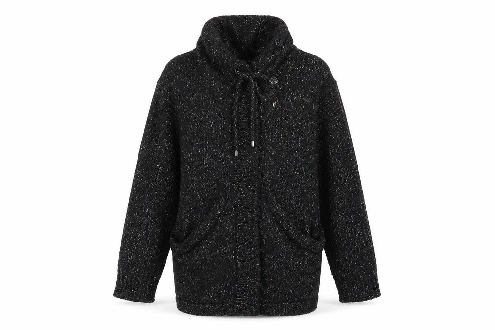 Debenhams Womens Black Roll Neck  Polyester Cardigan Jumper Size 14