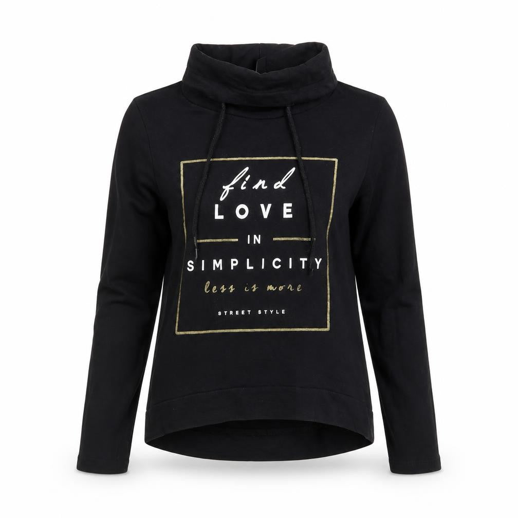 Atmosphere Womens Black  100% Cotton Pullover Sweatshirt Size 10   - FIND LOVE IN SIMPLICITY