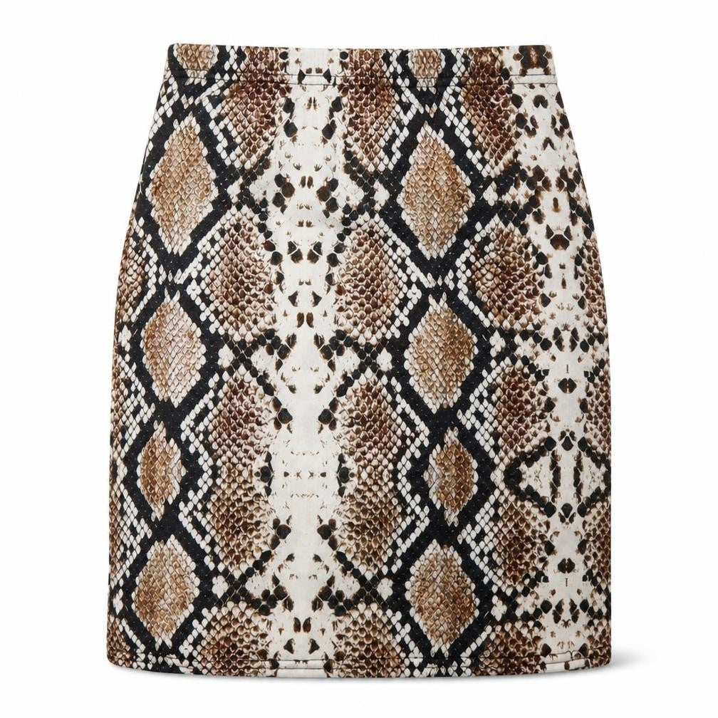 PRETTYLITTLETHING Womens Multicoloured Animal Print Polyester A-Line Skirt Size 8