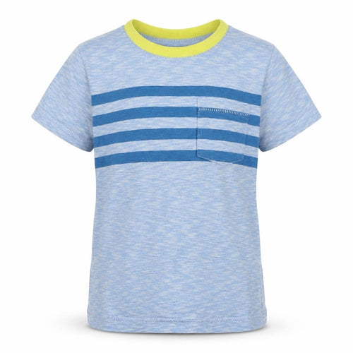Gap Boys Blue Striped 100% Cotton Jersey T-Shirt Size 2 Years Round Neck Pullover