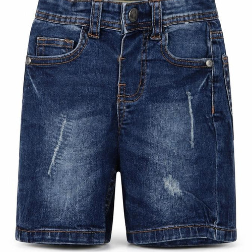 Denim & Co. Boys Blue  Cotton Cargo Trousers Size 18 Months  Button - Shorts