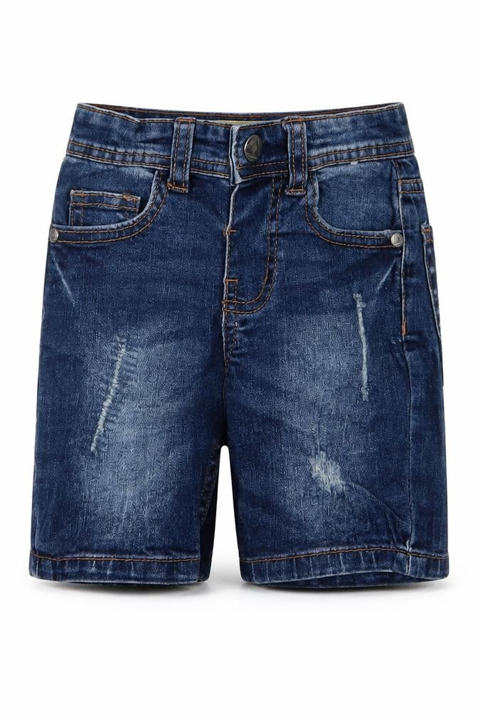 Denim & Co. Boys Blue  Cotton Cargo Trousers Size 18 Months  Button - Shorts