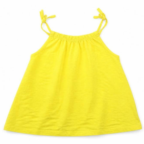 Marks and Spencer Girls Yellow  Polyester Camisole Tank Size 5-6 Years Scoop Neck Pullover
