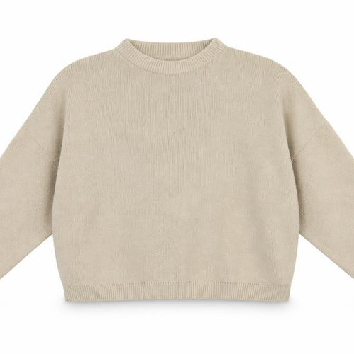 Nasty Gal Womens Beige Round Neck  Acrylic Pullover Jumper Size M   - Cropped