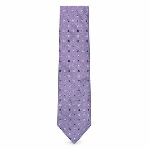 Marks and Spencer Mens Purple Floral Silk Pointed Tie One Size