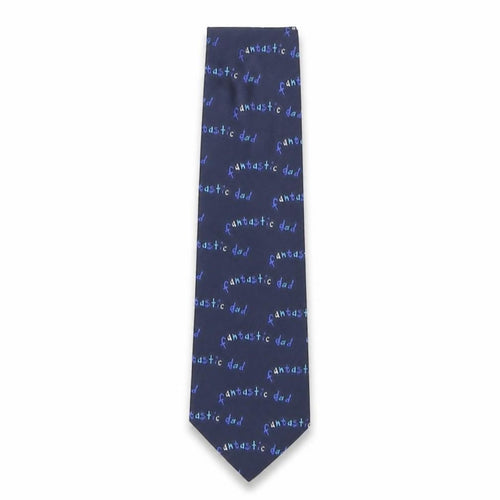 Marks and Spencer Mens Blue Geometric Polyester Pointed Tie One Size - Fantastic Dad