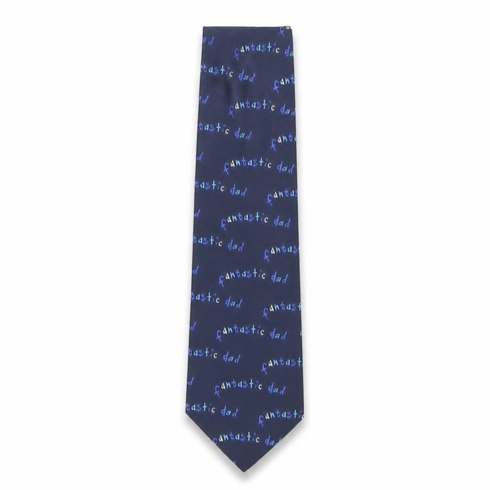 Marks and Spencer Mens Blue Geometric Polyester Pointed Tie One Size - Fantastic Dad