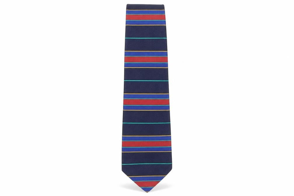 Canda Mens Multicoloured Striped Polyester Pointed Tie One Size