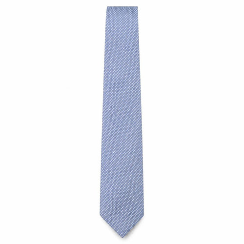 Leonardo Dieci Mens Blue Plaids & Checks Silk Pointed Tie One Size
