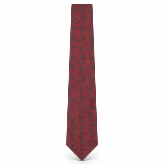 Front view of Skopes men’s red geometric polyester pointed tie one size