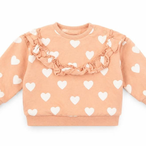 George Baby Pink Geometric Cotton Pullover Jumper Size 3-6 Months  Snap - Heart Print