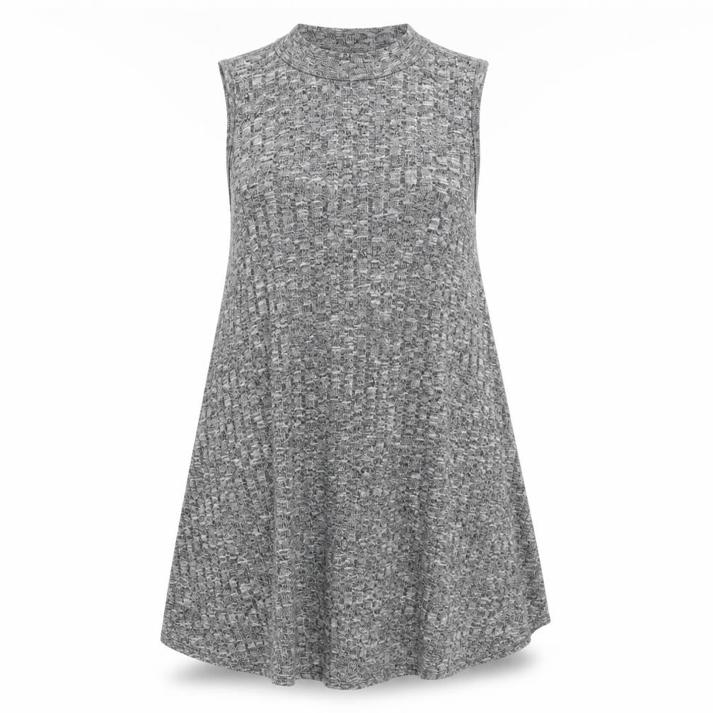 Apricot Womens Grey Mock Neck  Viscose Tunic Jumper Size 10