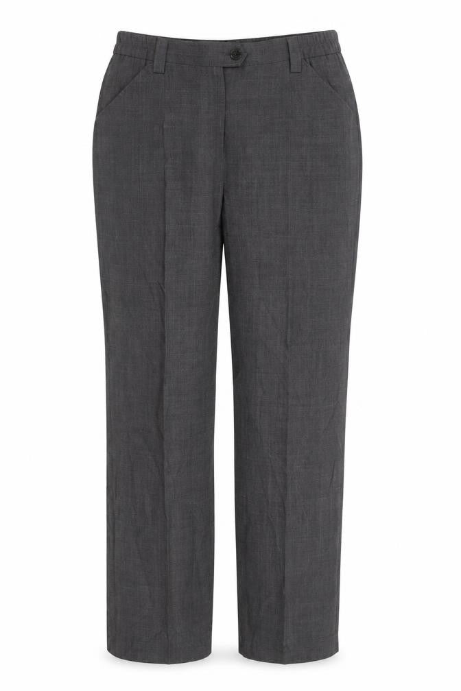 MICHELE Womens Grey  Polyester Dress Pants Trousers Size 12 L31 in Regular Button