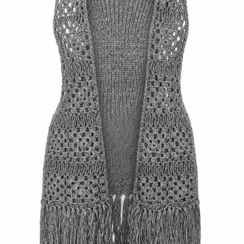 Studio F Womens Grey V-Neck  Acrylic Cardigan Jumper Size S