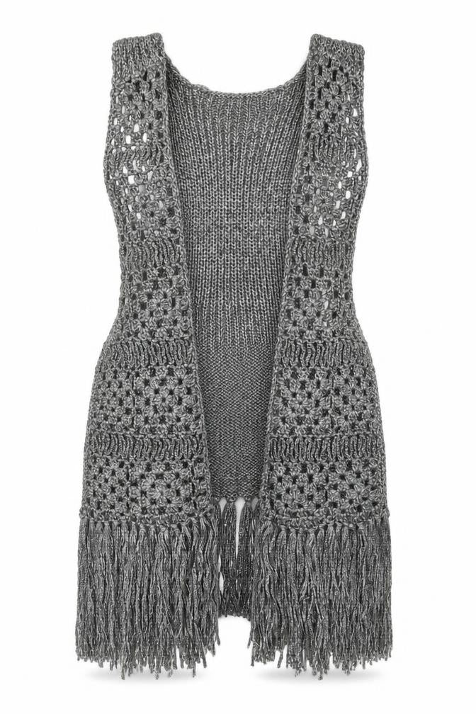 Studio F Womens Grey V-Neck  Acrylic Cardigan Jumper Size S