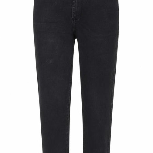 Denim & Co. Womens Black  Cotton Cropped Jeans Size 12 L25 in Regular Button