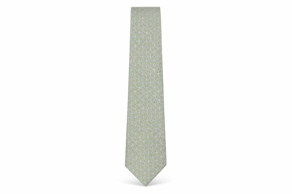 Marks and Spencer Mens Green Plaids & Checks Silk Pointed Tie One Size