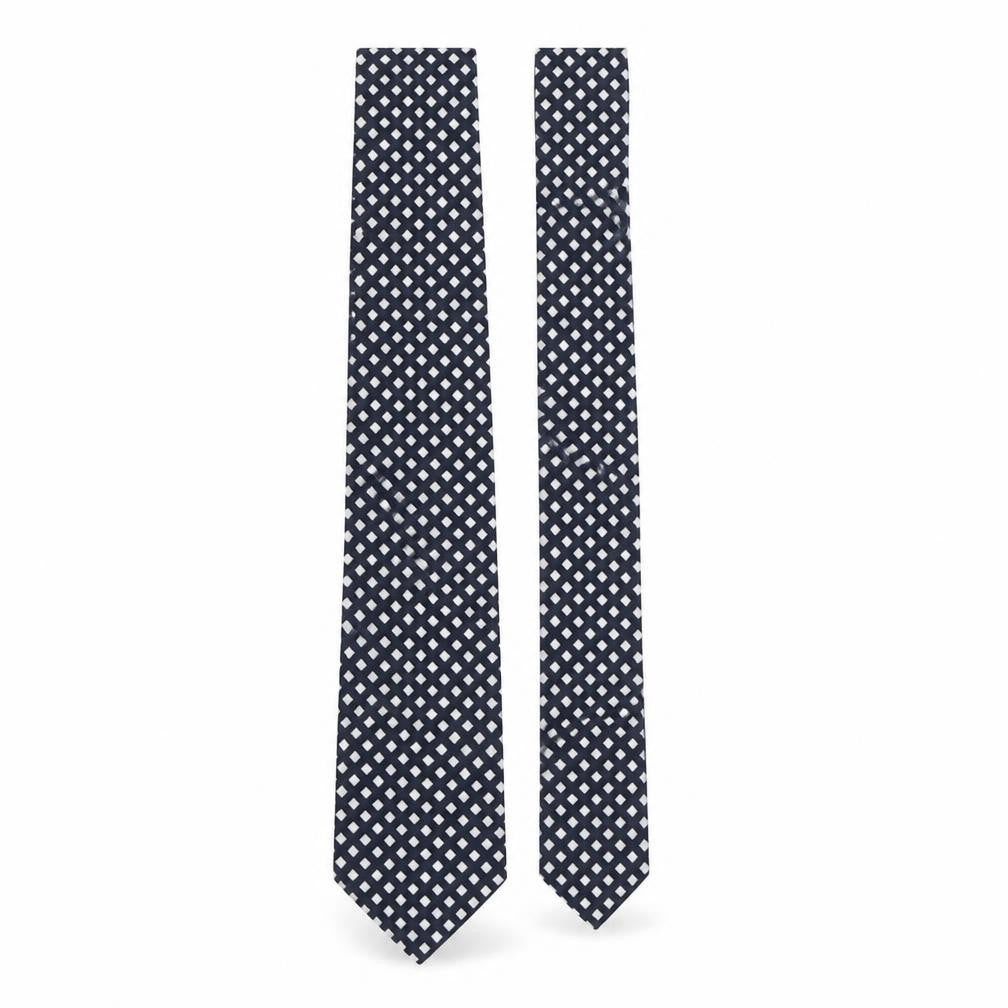 Front view of Jonelle men’s multicoloured plaids & checks polyester pointed tie one size